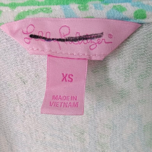 Lilly Pulitzer Leona Zip-Up Sweatshirt. Get Crackin'. Lightweight - Picture 6 of 9